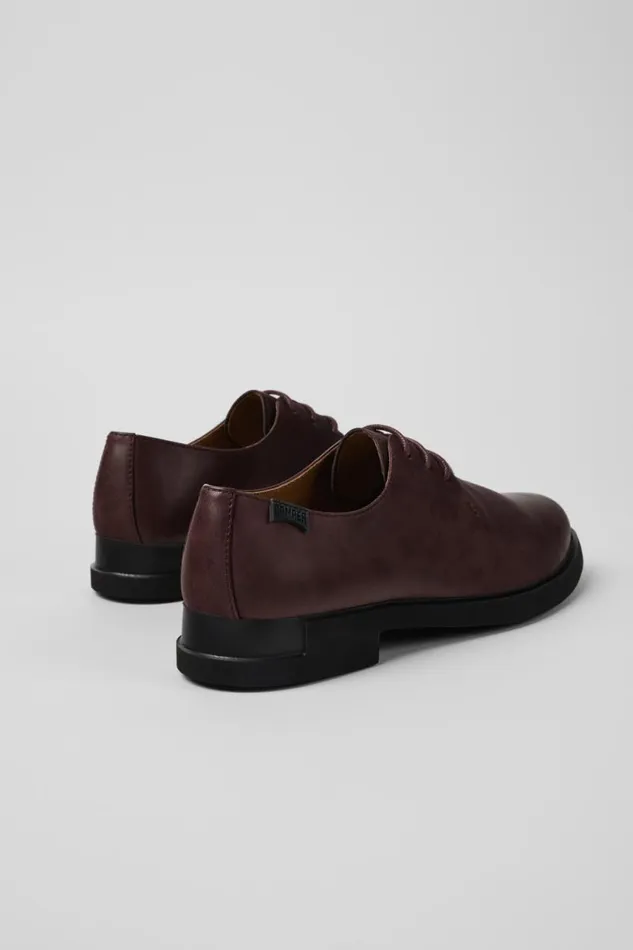 Flat Shoes Women Camper Iman Womens Burgundy Laceup Shoe Flat Shoes Women Camper Iman Womens Burgundy Laceup Shoe