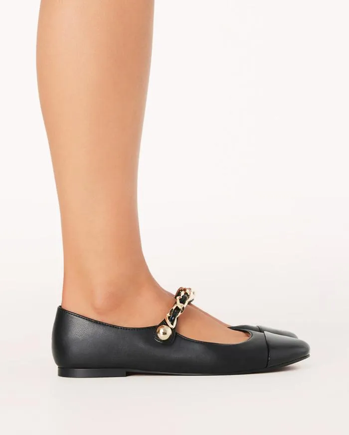 Flats Billini Ballet Flats CALAN BLACKBLACK PATENT