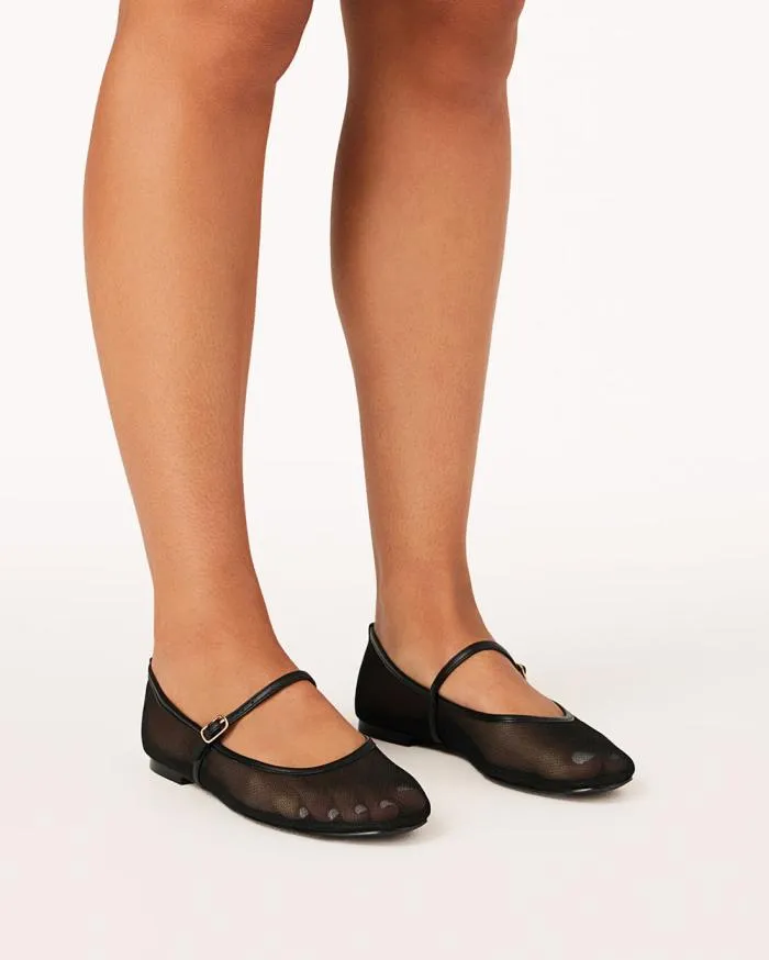 Flats Billini Ballet Flats GILDA BLACK MESH