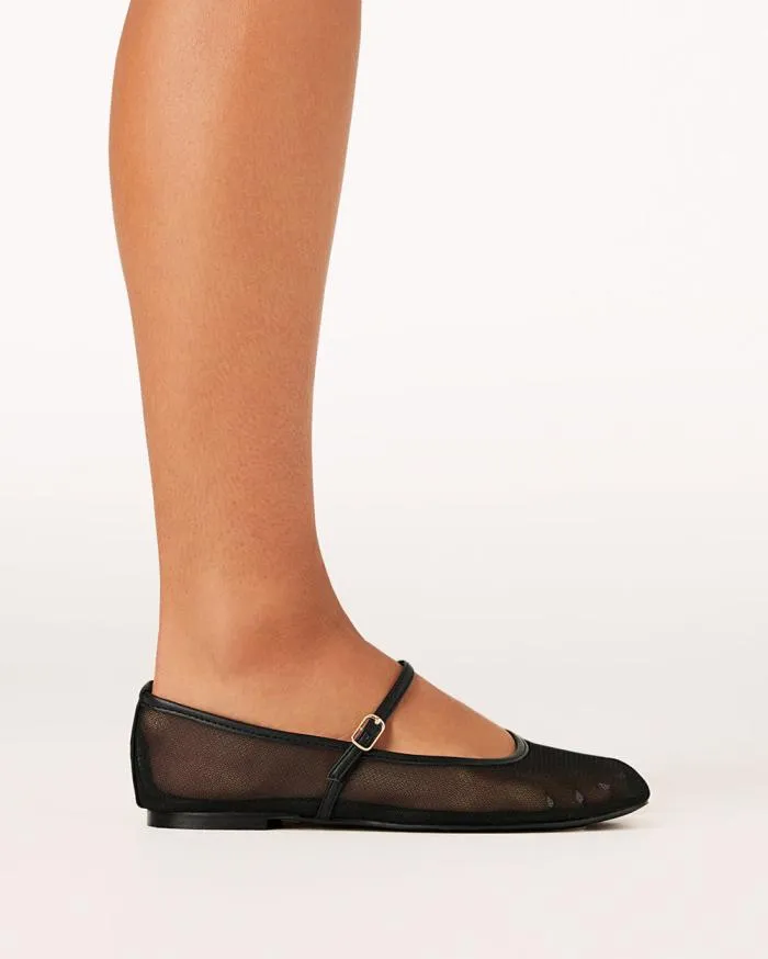 Flats Billini Ballet Flats GILDA BLACK MESH