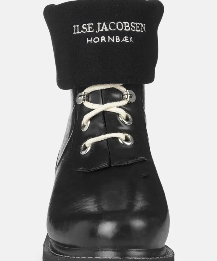 Fleece Sock 8211 Black Creme Rainboots Ilse Jacobsen Rainboots Accessories
