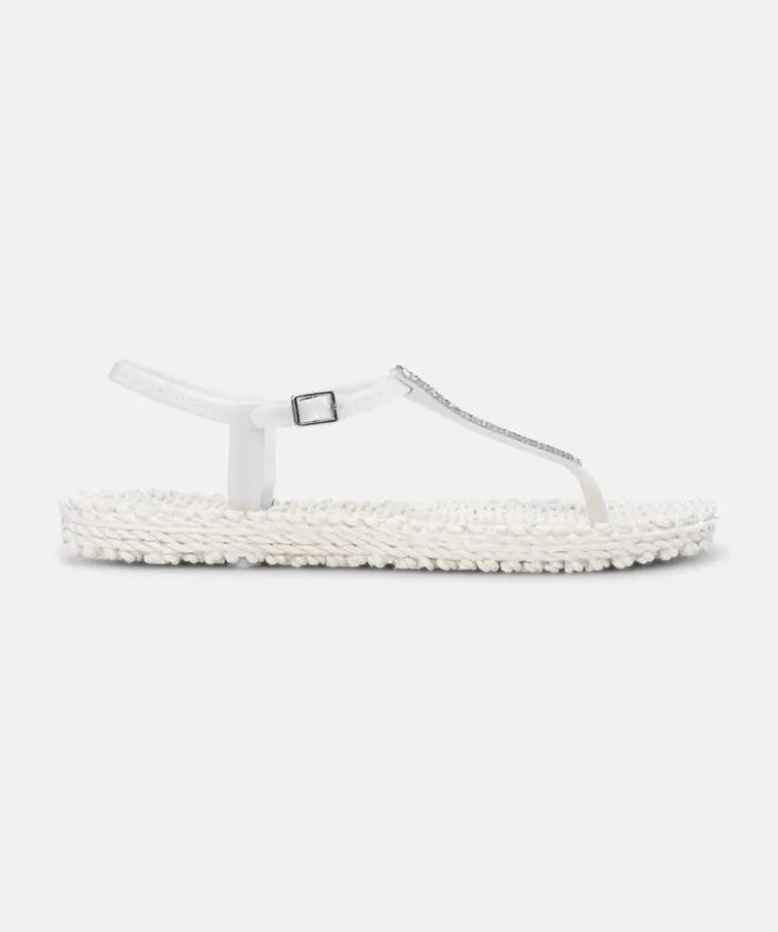 Flip Flops With Rhinstones 8211 Creme Shoes Ilse Jacobsen Flip Flops