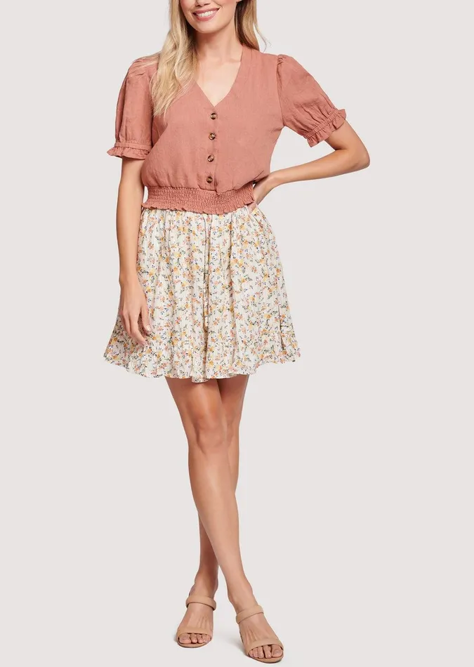 Floral Occasion Mini Skirt Women Lost Wander Skirts