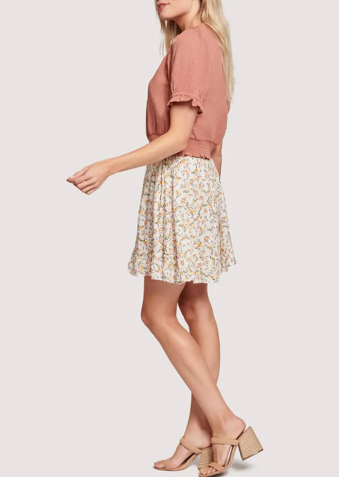 Floral Occasion Mini Skirt Women Lost Wander Skirts