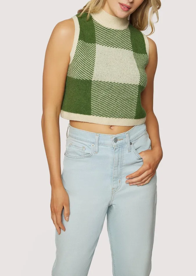 Forest School Crop Top Forestgingham Women Lost Wander Tops