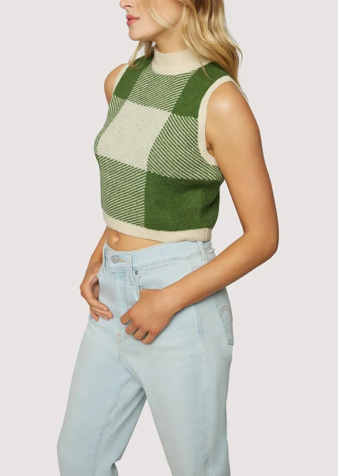 Forest School Crop Top Forestgingham Women Lost Wander Tops