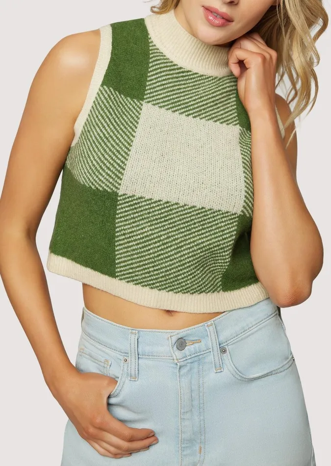 Forest School Crop Top Forestgingham Women Lost Wander Tops