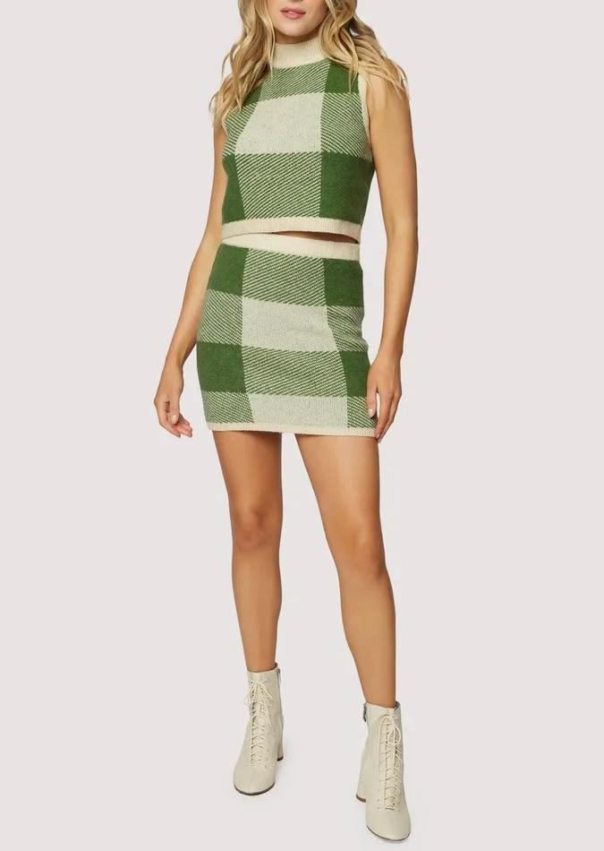 Forest School Crop Top Forestgingham Women Lost Wander Tops