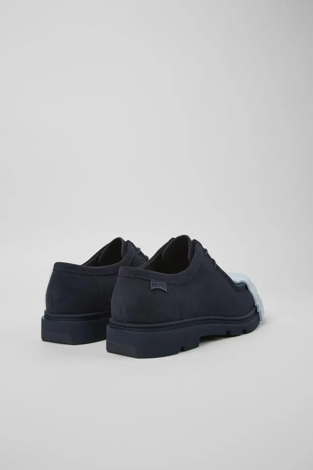 Formal Shoes Men Camper Junction Blue Nubuck Shoes