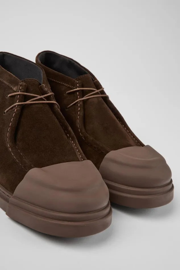 Formal Shoes Men Camper Junction Brown Nubuck Shoes