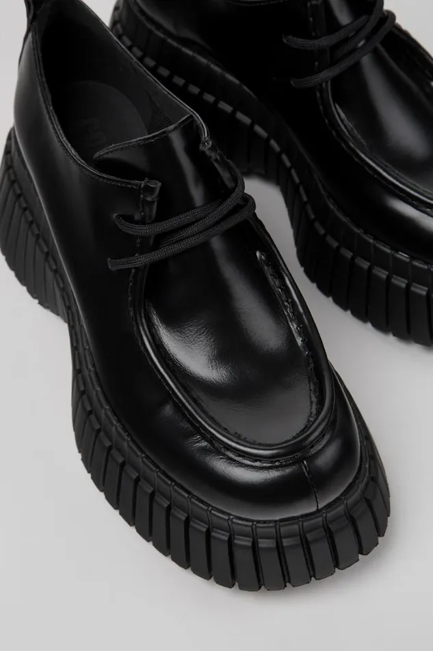Formal Shoes Women Camper BCN Black Leather Shoes