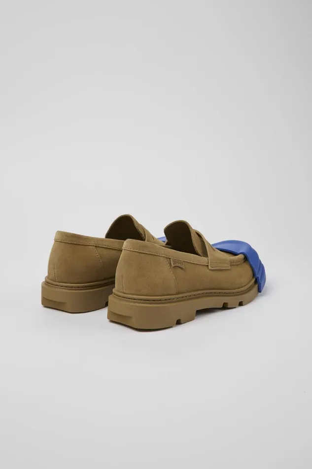 Formal Shoes Women Camper Junction Brown Nubuck Loafer Formal Shoes Women Camper Junction Brown Nubuck Loafer