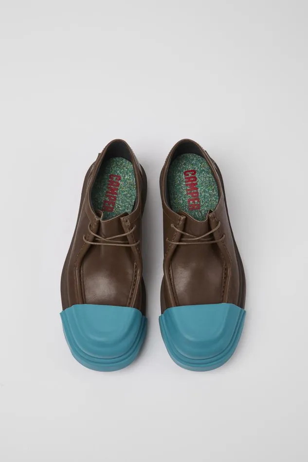 Formal Shoes Women Camper Junction Brown Responsibly Raised Leather Shoes