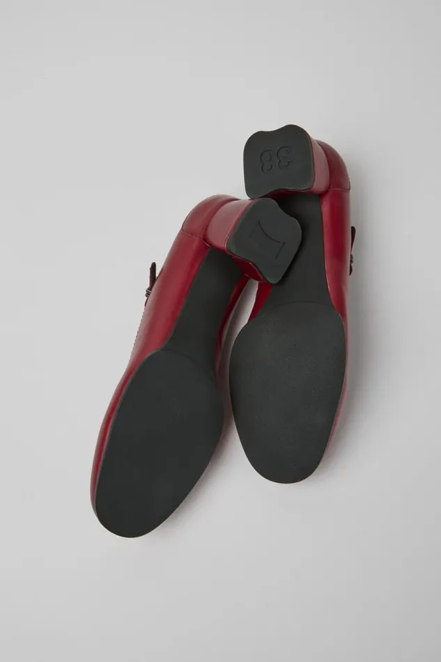 Formal Shoes Women Camper Katie Red Leather Mary Jane Heels Formal Shoes Women Camper Katie Red Leather Mary Jane Heels