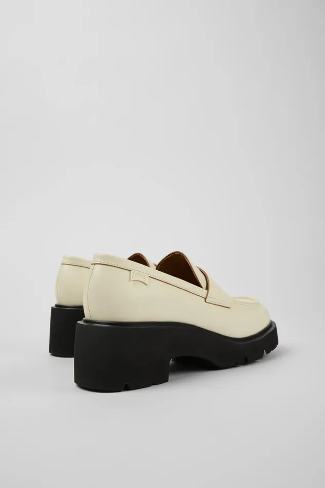 Formal Shoes Women Camper Milah White Leather Loafers Formal Shoes Women Camper Milah White Leather Loafers
