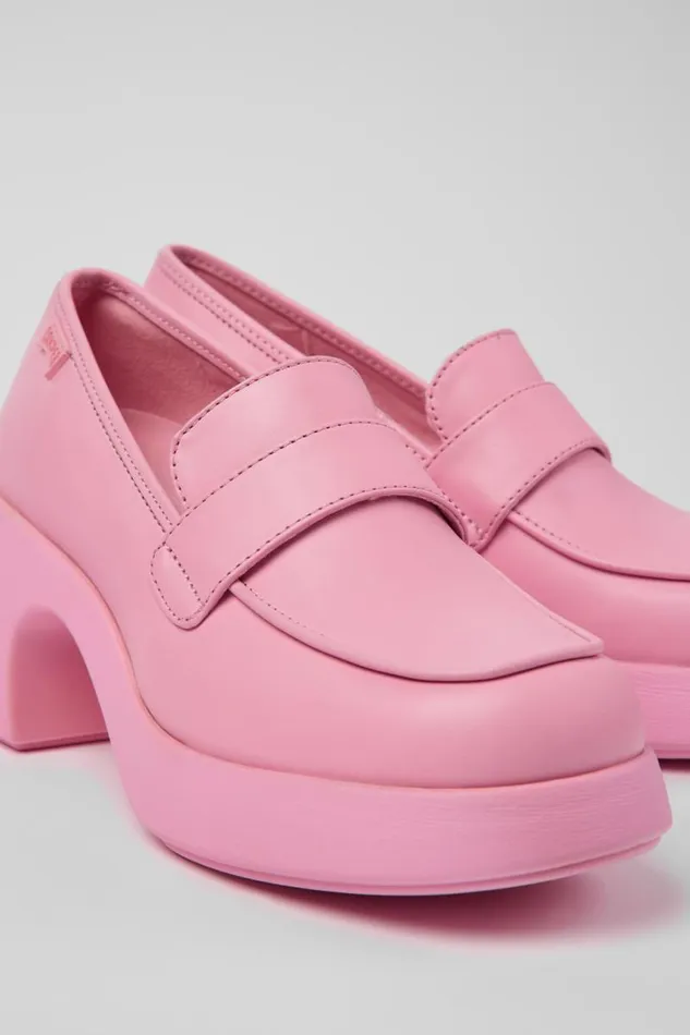 Formal Shoes Women Camper Thelma Pink Leather Loafer