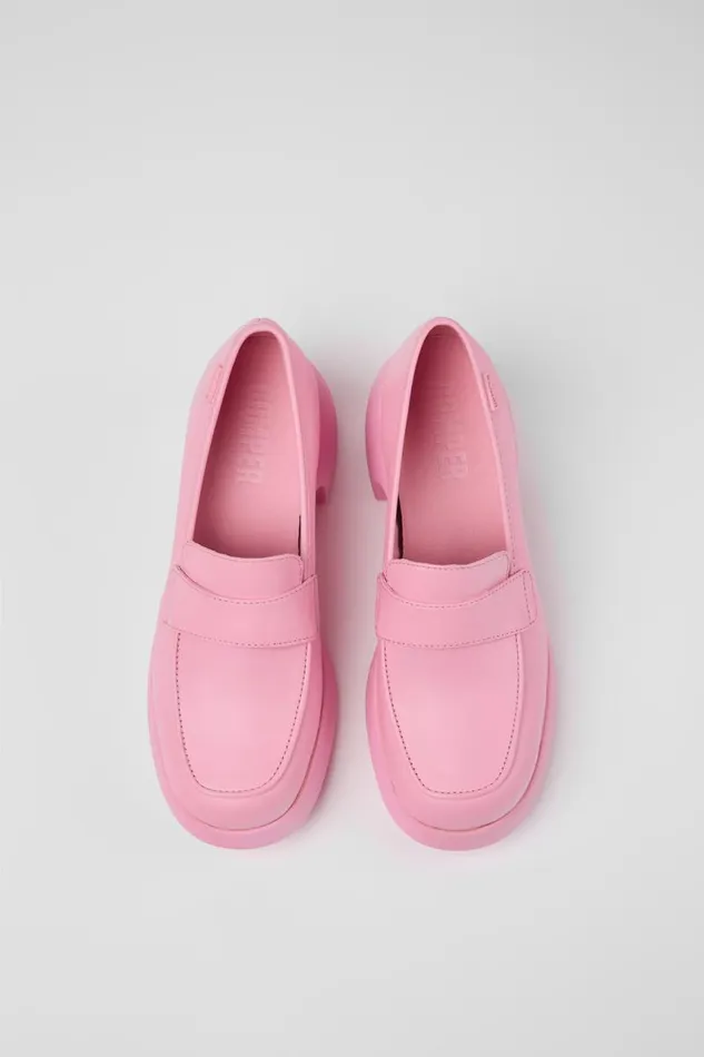 Formal Shoes Women Camper Thelma Pink Leather Loafer