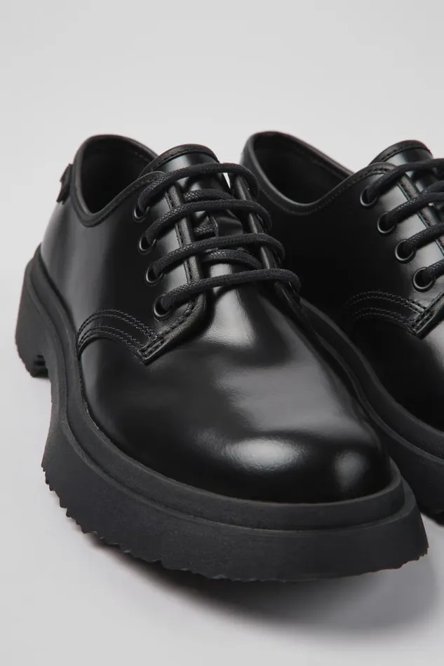Formal Shoes Women Camper Walden Black Leather Shoes