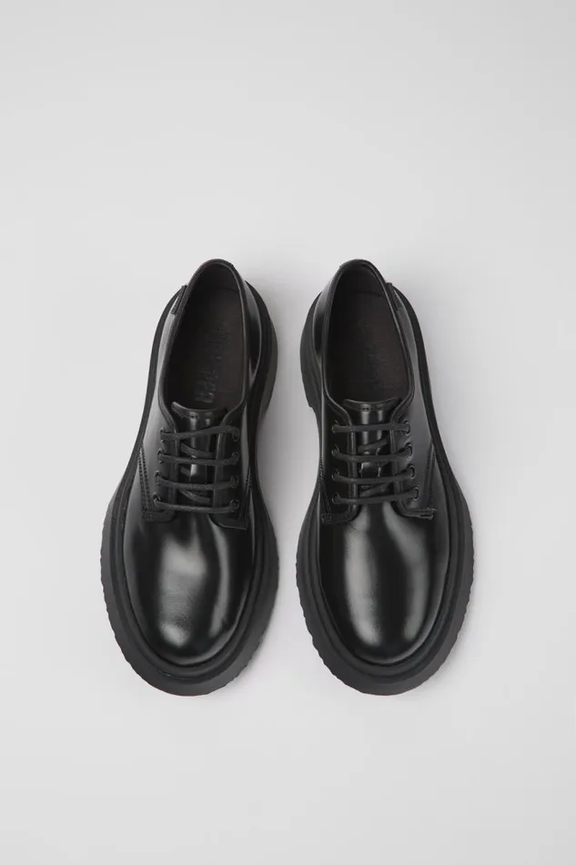 Formal Shoes Women Camper Walden Black Leather Shoes