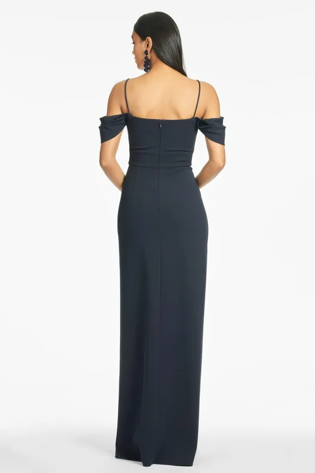 Formal Women Sachin and Babi Brittany 4Way Stretch Crepe Gown 8211 Navy