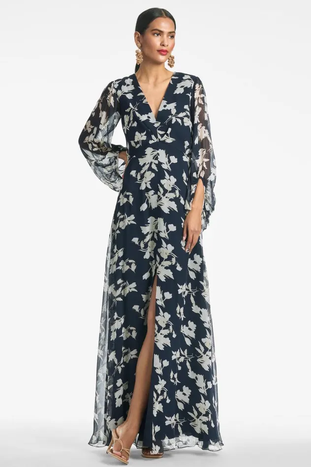 Formal Women Sachin and Babi Jenny Gown 8211 Navy Venetia Petal