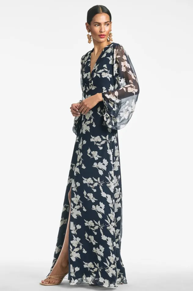 Formal Women Sachin and Babi Jenny Gown 8211 Navy Venetia Petal