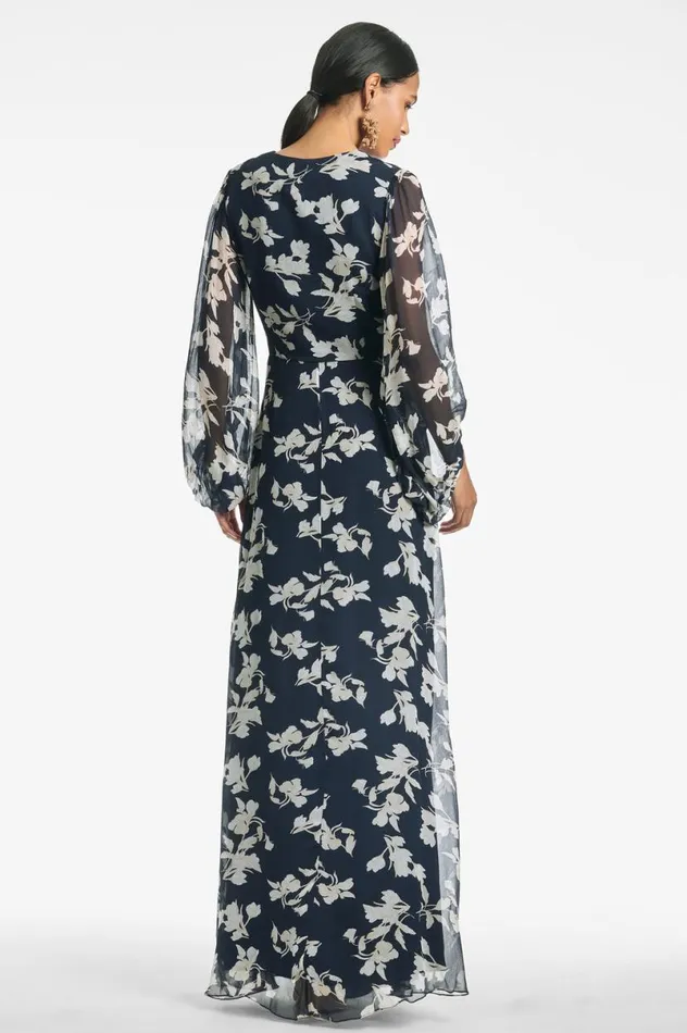 Formal Women Sachin and Babi Jenny Gown 8211 Navy Venetia Petal