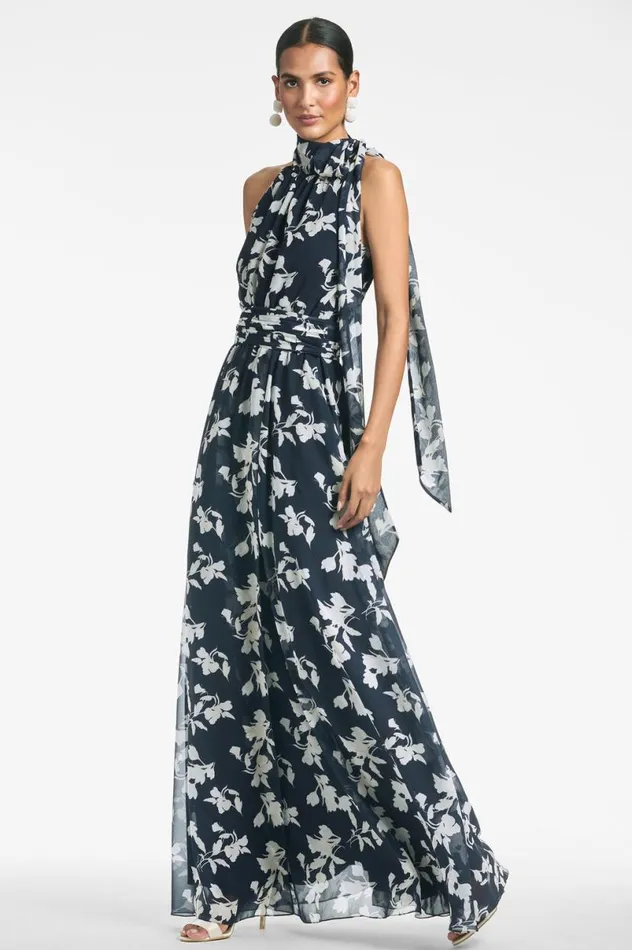 Formal Women Sachin and Babi Kayla Gown 8211 Navy Venetia Petal
