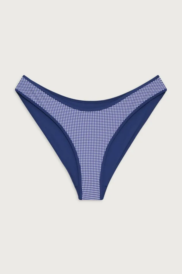 Frankies Bikinis Bikinis Women Catalina Full Coverage Bikini Bottom Sailor Gingham