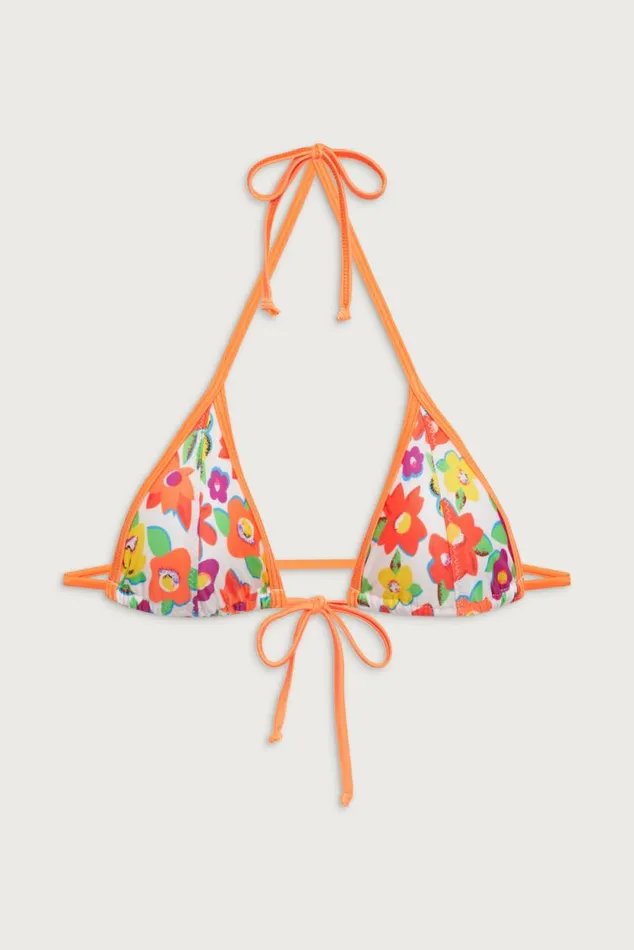 Frankies Bikinis Bikinis Women Coastal Shine Micro Bikini Top French Flowers
