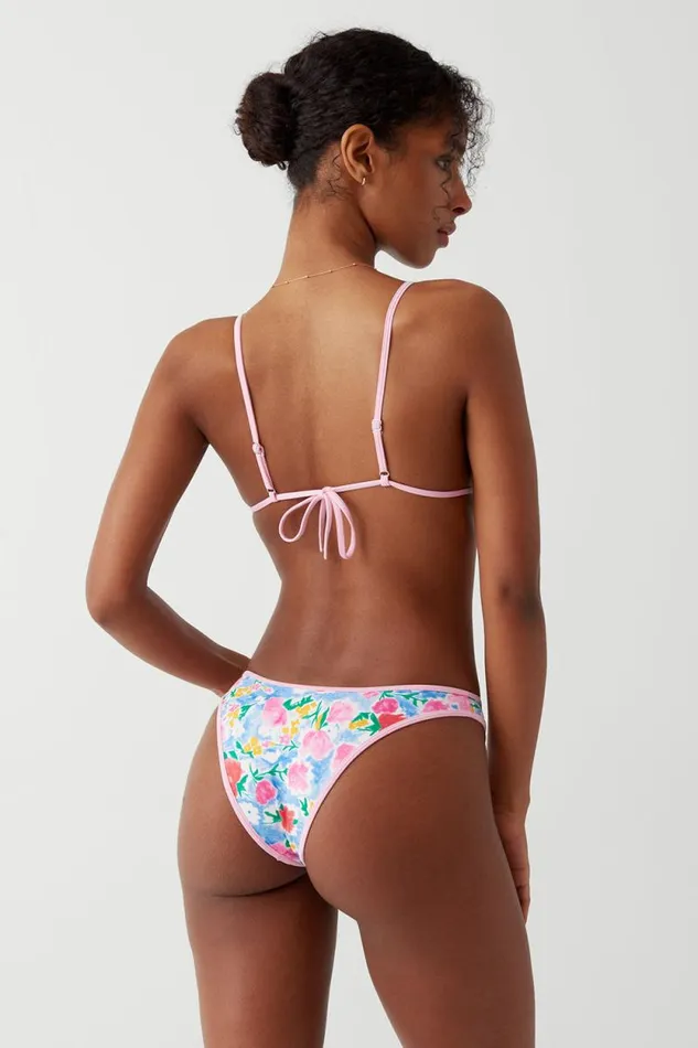 Frankies Bikinis Bikinis Women Dove Classic Bikini Bottom Painted Petals