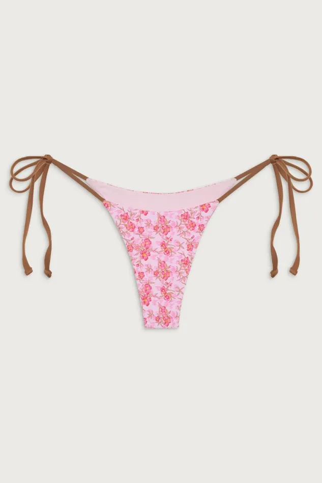 Frankies Bikinis Bikinis Women Mackenzie Floral Cheeky Bikini Bottom Watercolor Hibiscus