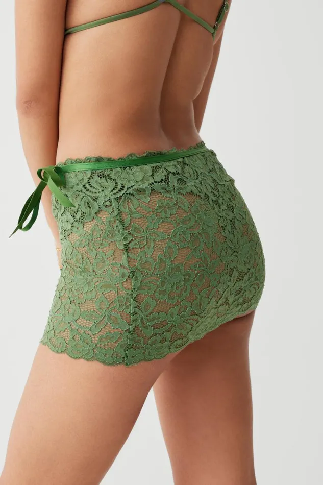 Frankies Bikinis Bottoms Women Dylan Lace Mini Skirt Sea Moss