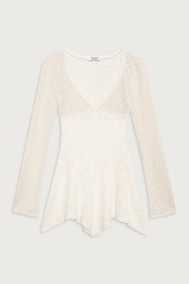 Frankies Bikinis Dresses Women Belle Crochet Mini Dress White