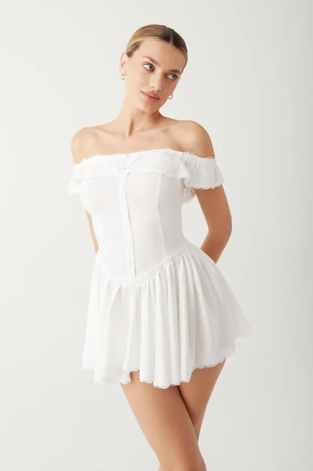Frankies Bikinis Dresses Women Charli Mini Dress White