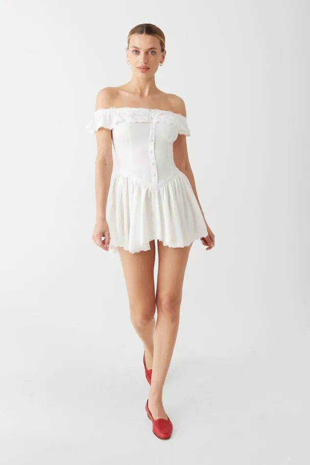 Frankies Bikinis Dresses Women Charli Mini Dress White