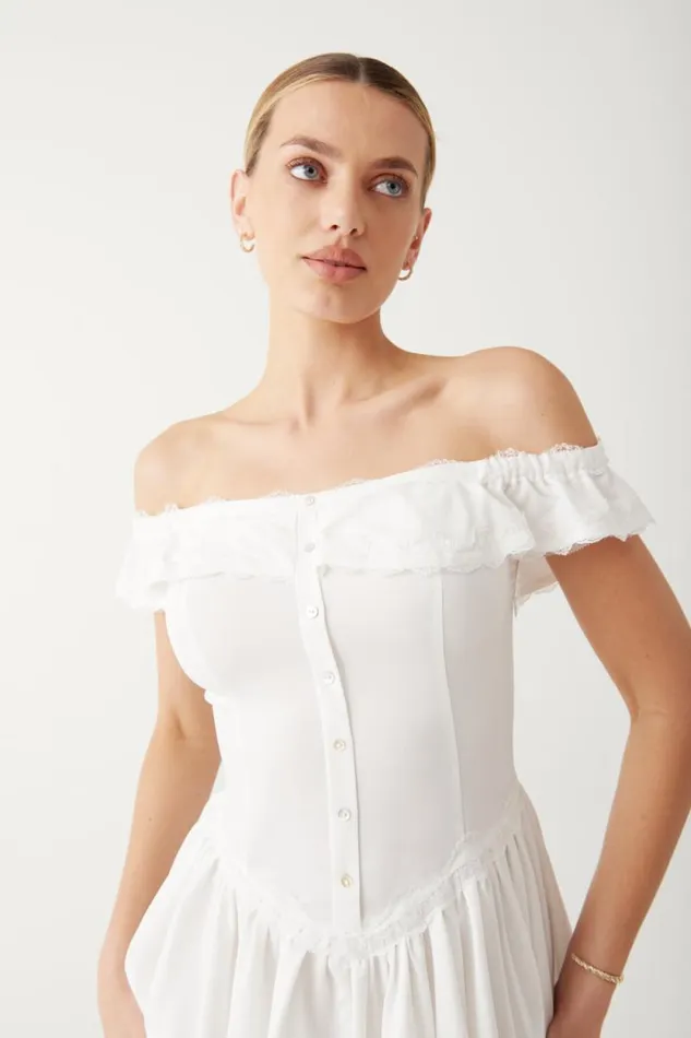 Frankies Bikinis Dresses Women Charli Mini Dress White