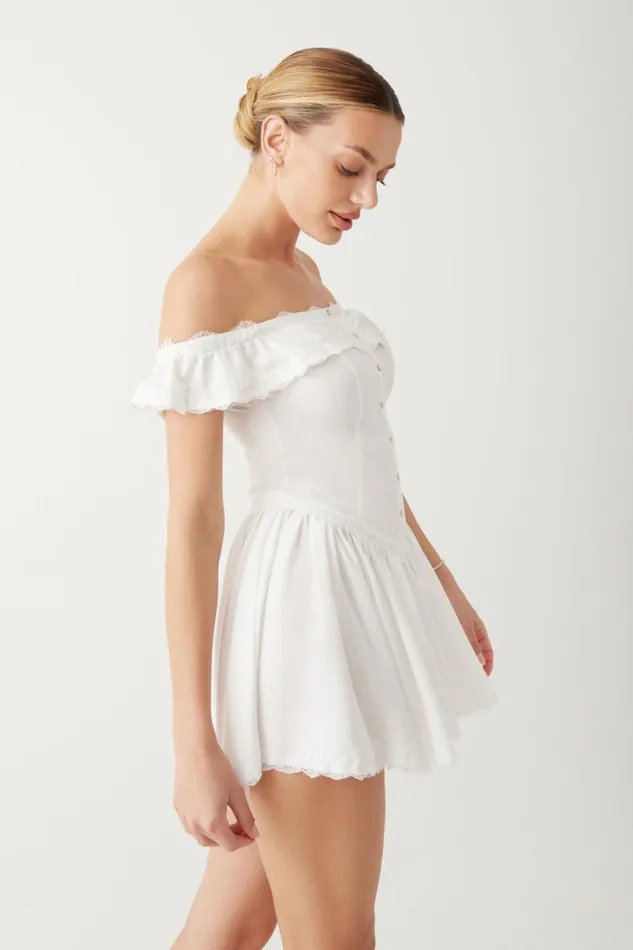Frankies Bikinis Dresses Women Charli Mini Dress White