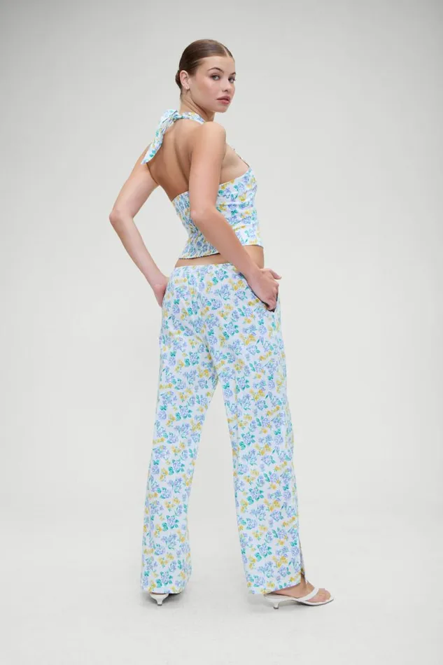 Frankies Bikinis Matching Sets Women Daisy Low Rise Pant Coastal Floral