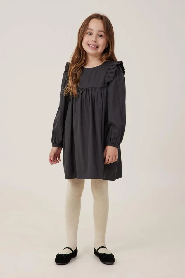 Girls 214 Dresses Cotton On Holly Long Sleeve Dress Phantom Stripe
