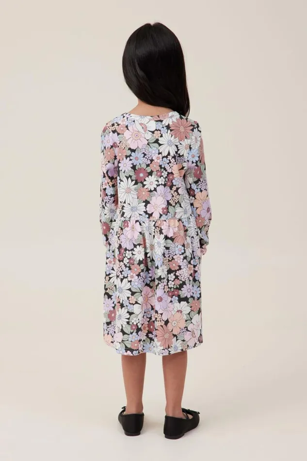 Girls 214 Dresses Cotton On Savannah Long Sleeve Dress Phantomquinn Floral