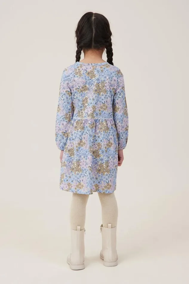 Girls 214 Dresses Cotton On Savannah Long Sleeve Dress Rainy Daymulti Floral