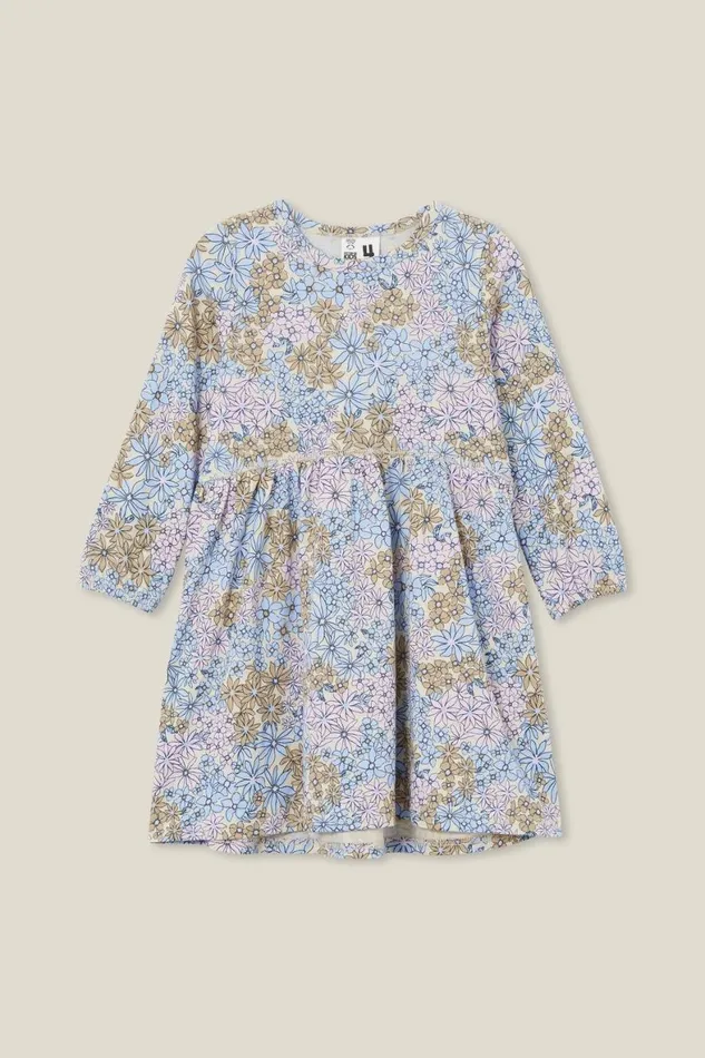Girls 214 Dresses Cotton On Savannah Long Sleeve Dress Rainy Daymulti Floral