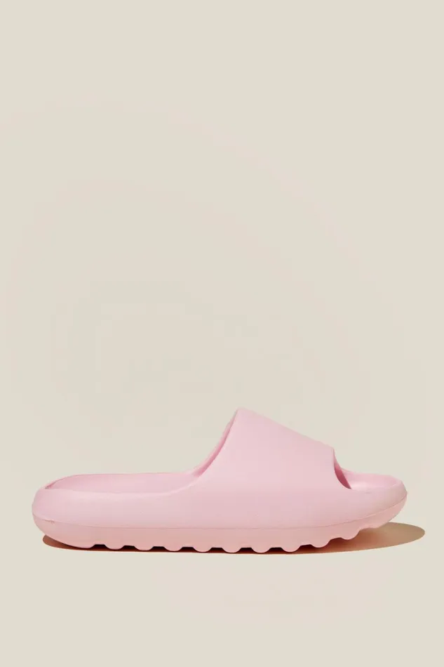 Girls 214 Flats and Sandals Cotton On Sunny Beach Slide Blush Pink