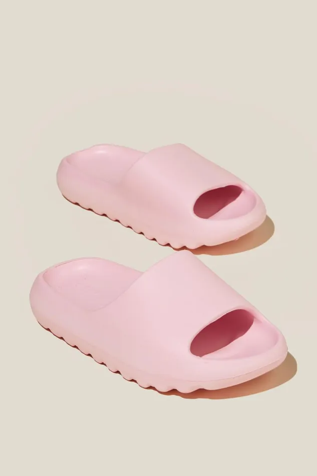 Girls 214 Flats and Sandals Cotton On Sunny Beach Slide Blush Pink