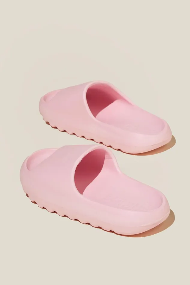 Girls 214 Flats and Sandals Cotton On Sunny Beach Slide Blush Pink
