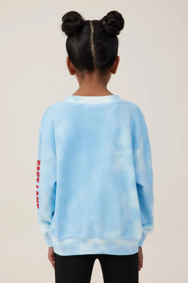 Girls 214 Sweatshirts and Sweatpants Cotton On License Dusty Fleece Crew Neck Lcn Seg Sonic Life In The Fast Lanesky Haze