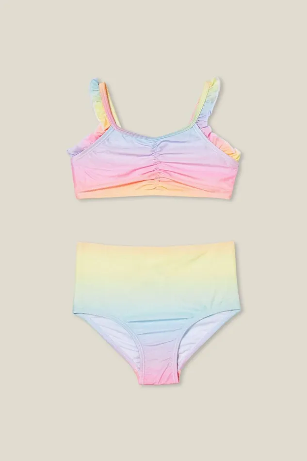 Girls 214 Swimwear Cotton On Jasmina Bikini Rainbow Sugar Gradient