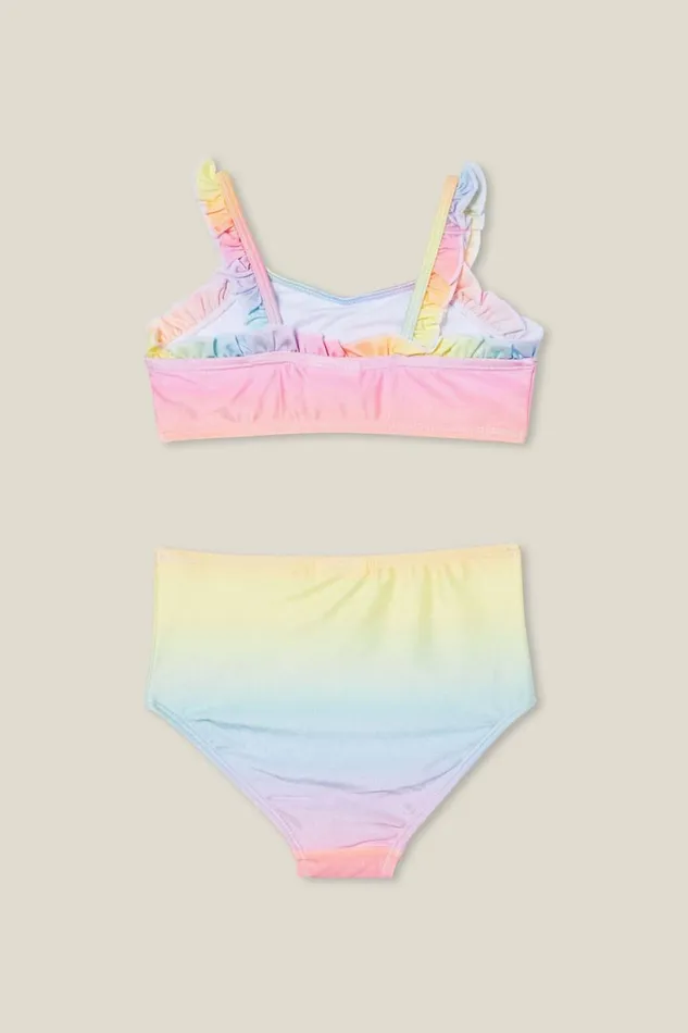 Girls 214 Swimwear Cotton On Jasmina Bikini Rainbow Sugar Gradient