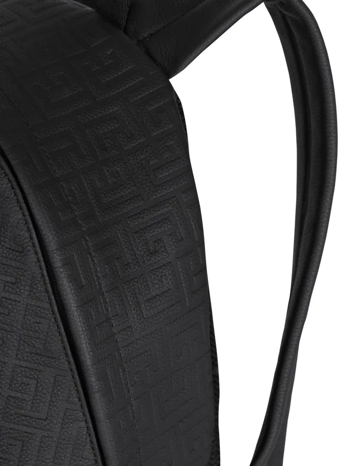 Grained Leather Backpack Black Men Balmain Bags And Backpacks